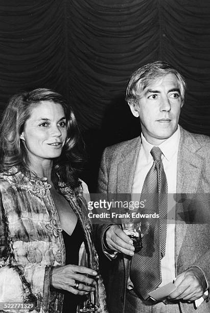 Dancer Jennifer Nairn Smith and actor Peter Cook attending the Hollywood Foreign Press Association's tribute to Orson Welles, at the Grand Ballroom...