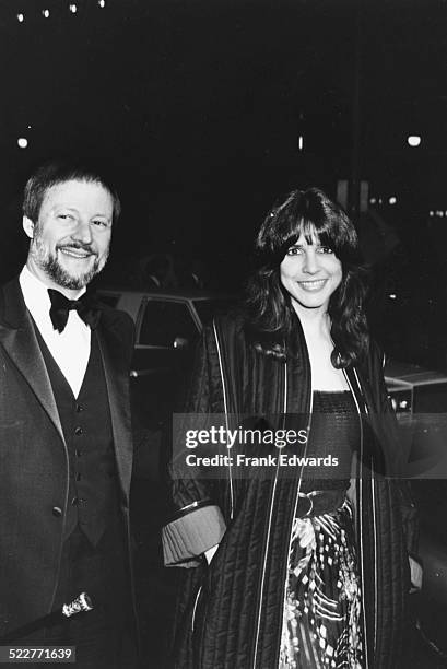 Actress Patti Davis, daughter of Ronald Reagan, with her manager Ray Bernstein, attending the premiere of 'The Jazz Singer' at Century City,...