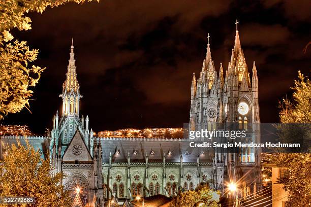 quito cathedral - quito stock pictures, royalty-free photos & images
