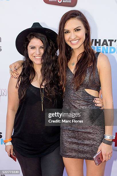 Bria Michelle Kam and Chrissy Emily Chambers at Tubeathon 2016 at iHeartRadio Theater on April 20, 2016 in Burbank, California.