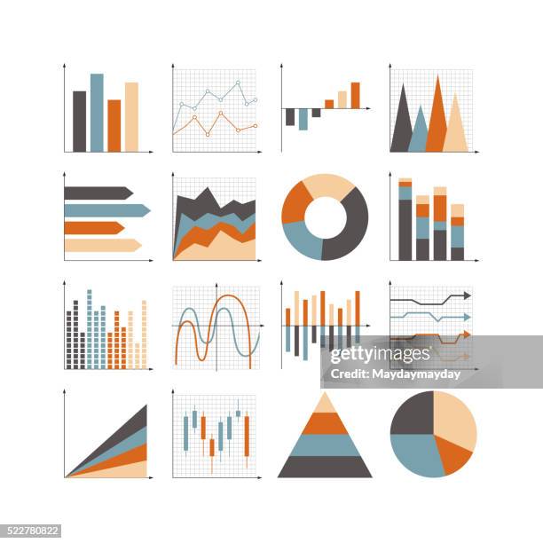 ilustraciones, imágenes clip art, dibujos animados e iconos de stock de icono de gráfico - gráfico de barras