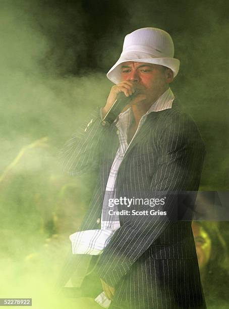 Rapper Vico C performs onstage during a taping of MTV Puerto Rico Unplugged March 4, 2005 in San Juan, Puerto Rico.