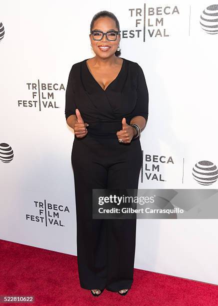 Media proprietor, actress, producer, talk show host and philanthropist Oprah Winfrey attends Tribeca Tune In: 'Greenleaf' Screening during 2016...