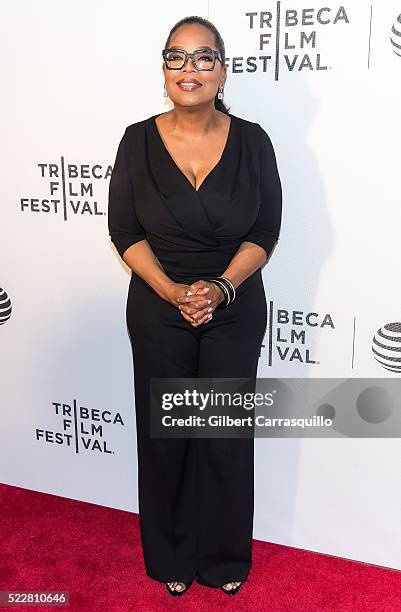 Media proprietor, actress, producer, talk show host and philanthropist Oprah Winfrey attends Tribeca Tune In: 'Greenleaf' Screening during 2016...