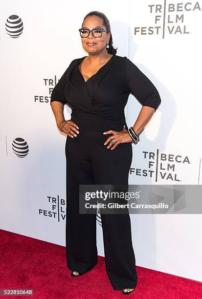 Media proprietor, actress, producer, talk show host and philanthropist Oprah Winfrey attends Tribeca Tune In: 'Greenleaf' Screening during 2016...