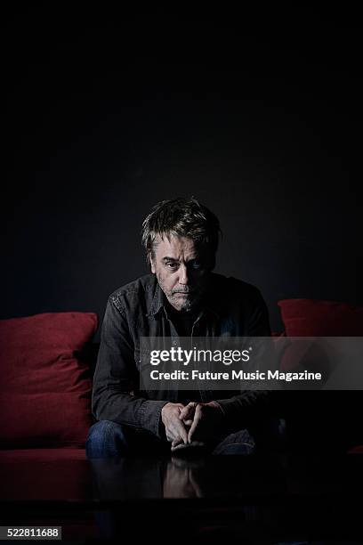 Portrait of French electronica musician Jean Michel Jarre photographed at his studio in Paris, on August 20, 2015.