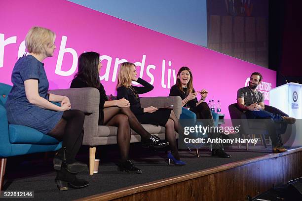 Evolutionary anthropologist Dr Anna Machin, Head of Media Relations Happn Marie Cosnard, Editor In Chief of Marie Claire Trish Halpin, Journalist &...