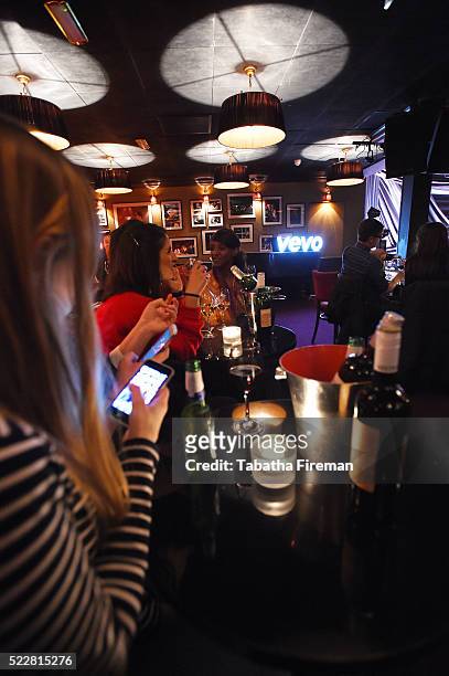 General atmosphere at Vevo's Late Night At Ronnie Scott's during Advertising Week Europe 2016 at Ronnie Scott's on April 20, 2016 in London, England.