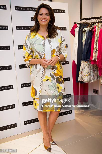 Fabiola Martinez attends the presentation of the 'Alba Conde' store on April 21, 2016 in Madrid, Spain.