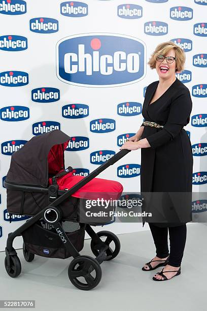 Tania Llasera presents 'Chicco' products on April 21, 2016 in Madrid, Spain.
