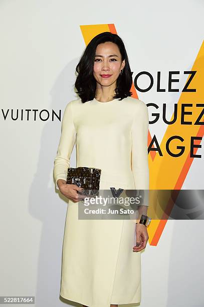 Actress Yoshino Kimura attends the Louis Vuitton Exhibition "Volez, Voguez, Voyagez" on April 21, 2016 in Tokyo, Japan.