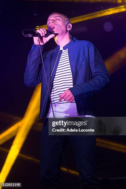 Karl Hyde of Underworld performs at Terminal 5 on April 20, 2016 in New York City.