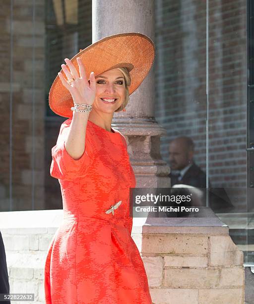 Queen Maxima of The Netherlands arrives to attend the Four Freedoms Awards on April 21, 2016 in Middelburg Netherlands.