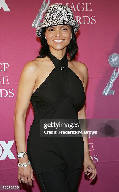 Actress Victoria Rowell attends the 36th Annual NAACP Image Awards Luncheon at the Beverly Hilton Hotel on March 5, 2005 in Beverly Hills, California.
