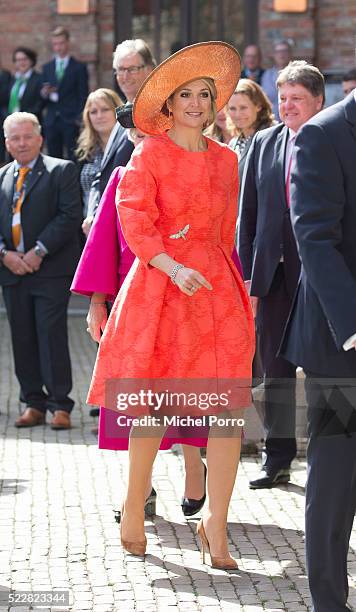 Queen Maxima of The Netherlands arrives to attend the Four Freedoms Awards on April 21, 2016 in Middelburg, Netherlands.