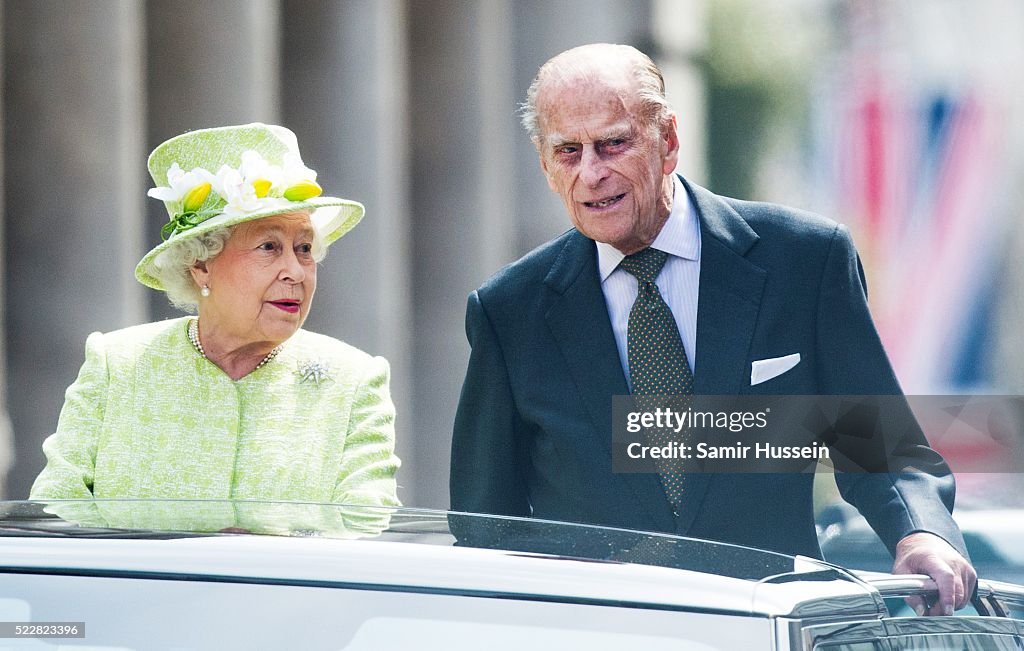 The Queen & Duke Of Edinburgh Carry Out Engagements In Windsor On Her Majesty's 90th Birthday