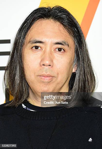 Creative director Hiroshi Fujiwara attends the Louis Vuitton Exhibition "Volez, Voguez, Voyagez" on April 21, 2016 in Tokyo, Japan.