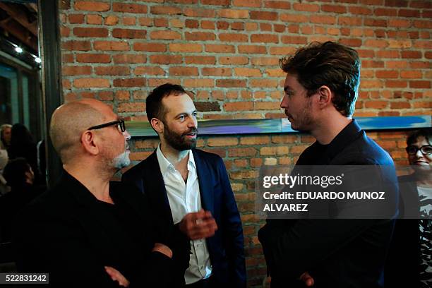 Film Director Thierry de Maiziere , Cast member Benjamin Millepied , and Film Director Alban Teurlai attend a private party after the premiere of...
