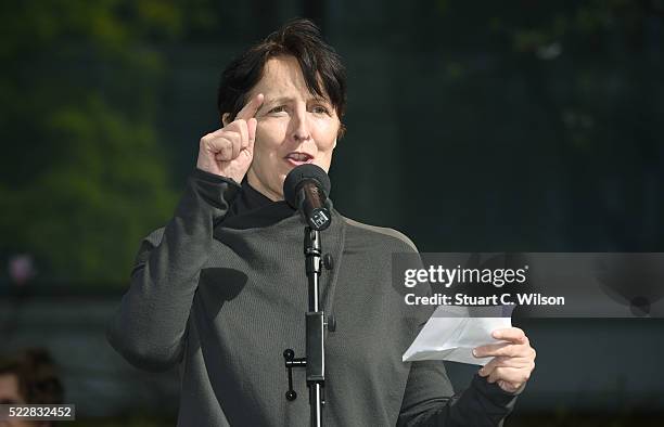 Fiona Shaw recites Shakespeare prior to a Blue Plaque unveiling near the site where William Shakespeare took lodgings in around 1604 at St. Olave's...