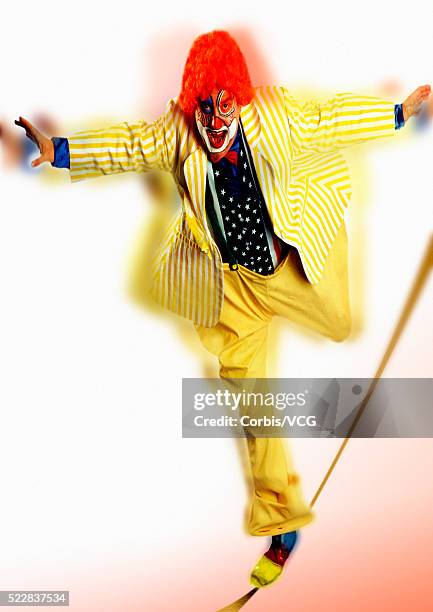 Clown Rag Rope 47 Clown Balancing On A Rope Stock Photos, High-Res Pictures, and ...