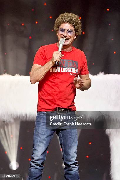 German Comedian Atze Schroeder performs live at the Tempodrom on April 17, 2016 in Berlin, Germany.