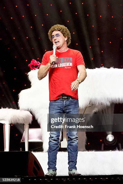 German Comedian Atze Schroeder performs live at the Tempodrom on April 17, 2016 in Berlin, Germany.