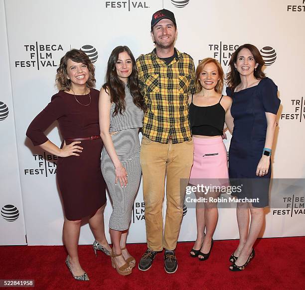 Kathleen Grace, Lacey Friedman, Evan Beamer, Lisa Schwartz and Kendra Johnson attend Tribeca Digital Creators Market Screening: Party Girl at Spring...