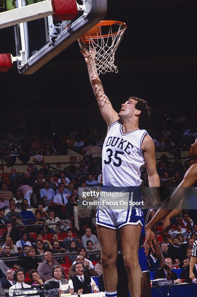 Duke Blue Devils' Danny Ferry goes to the basket for a layup ball