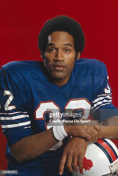 Buffalo Bills' running back O.J. Simpson poses for a portrait circa early 1970's.