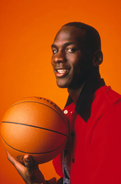 Michael Jordan of the Chicago Bulls poses for a portrait circa 1984-1998.