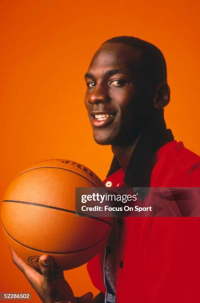 Michael Jordan of the Chicago Bulls poses for a portrait circa 1984-1998.