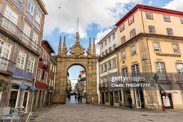 Arco Da Porta Nova Braga Portugal, Foto de stock