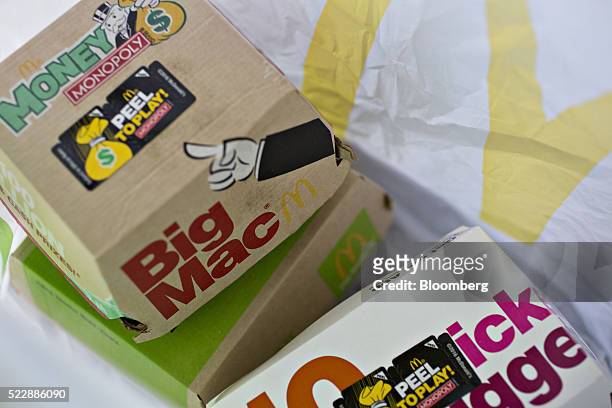 McDonald's Corp. Big Mac hamburger is arranged for a photograph in Tiskilwa, Illinois, U.S., on Friday, April 15, 2016. McDonald's Corp. Is expected...
