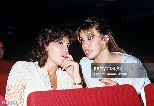 The Spanish actress and singer Norma Duva l with her sister Carla Madrid, Spain. .
