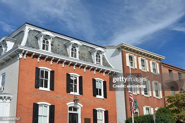 historic houses in doylestown - doylestown stock pictures, royalty-free photos & images