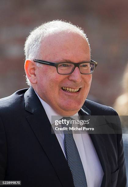 Frans Timmermans arrives to attend the Four Freedoms Awards on April 21, 2016 in Middelburg Netherlands.