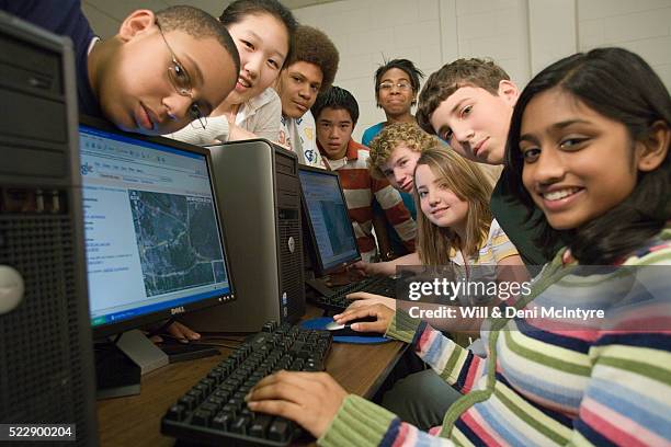 Middle School Student Technology Photos and Premium High Res Pictures ...