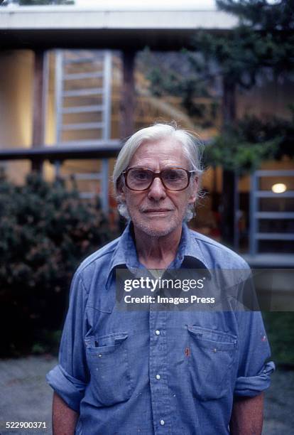 Willem De Kooning in his studio circa 1982 in the Hamptons.