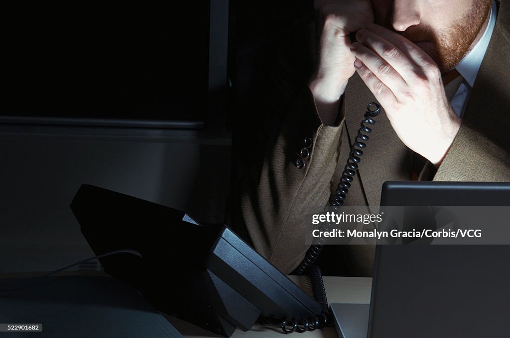 Businessman making a phone call