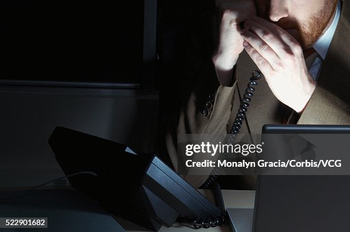 Businessman making a phone call Businessman making a phone call