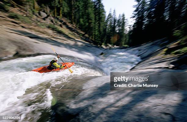 kayaker on silver fork - white water kayaking stock pictures, royalty-free photos & images
