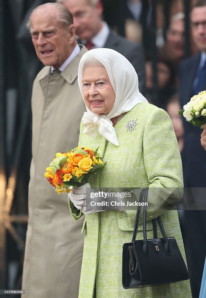 The Queen & Duke Of Edinburgh Carry Out Engagements In Windsor On Her Majesty's 90th Birthday