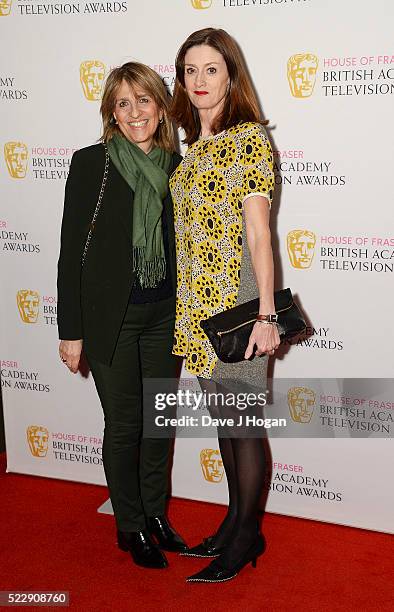 Jane Lush and Amanda Berry attend the House of Fraser British Academy Television and Craft Nominees Party at The Mondrian Hotel on April 21, 2016 in...