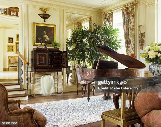 grand piano and antique chest in living room - archive 2006 stock pictures, royalty-free photos & images