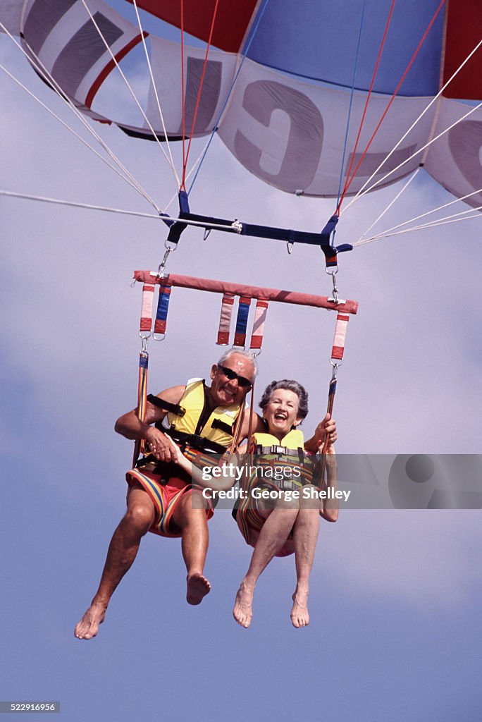 Senior Couple Parasailing