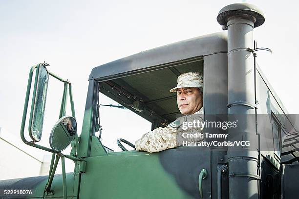 soldier in military vehicle, usa - military vehicle stock pictures, royalty-free photos & images