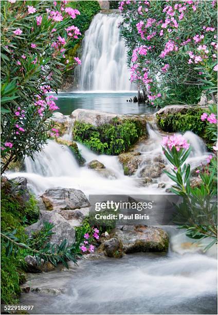 algar waterfalls the fuentes del algar - algar waterfall spain stock pictures, royalty-free photos & images