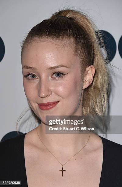 Lily Loveless attends a Photocall for the UK Film Premiere "Set The Thames On Fire" at BFI Southbank on April 21, 2016 in London, England.