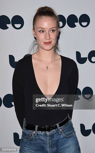 Lily Loveless attends a Photocall for the UK Film Premiere "Set The Thames On Fire" at BFI Southbank on April 21, 2016 in London, England.