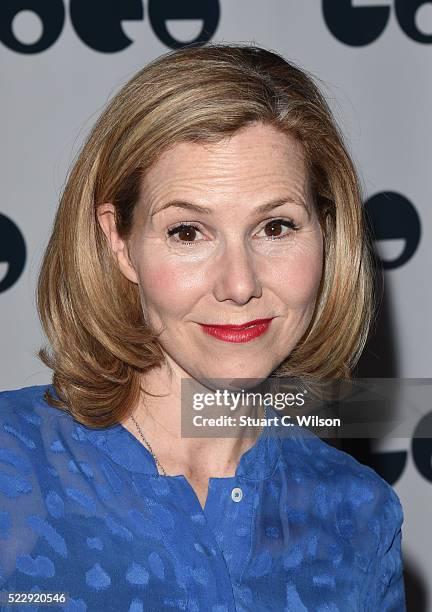 Sally Phillips attends a Photocall for the UK Film Premiere "Set The Thames On Fire" at BFI Southbank on April 21, 2016 in London, England.